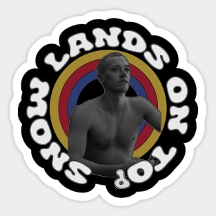 Snow lands on top Sticker